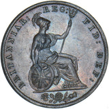 1854 Halfpenny - Victoria British Copper Coin - Very Nice