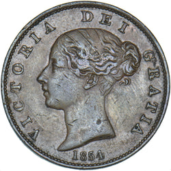 1854 Halfpenny - Victoria British Copper Coin