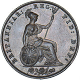1854 Halfpenny - Victoria British Copper Coin - Very Nice