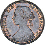 1860 Halfpenny - Victoria British Bronze Coin - Very Nice
