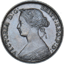 1861 Halfpenny - Victoria British Bronze Coin - Very Nice