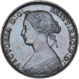 1861 Halfpenny - Victoria British Bronze Coin - Very Nice