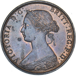1862 Halfpenny - Victoria British Bronze Coin - Very Nice