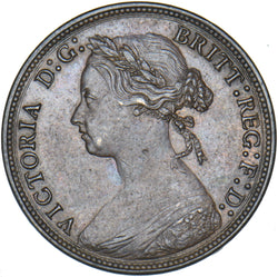 1879 Halfpenny - Victoria British Bronze Coin - Very Nice