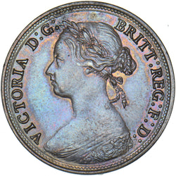1880 Halfpenny - Victoria British Bronze Coin - Very Nice