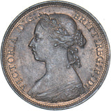 1886 Halfpenny - Victoria British Bronze Coin - Very Nice