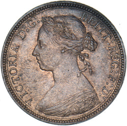 1887 Halfpenny - Victoria British Bronze Coin - Very Nice