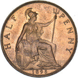1895 Halfpenny - Victoria British Bronze Coin - Superb