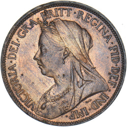 1896 Halfpenny - Victoria British Bronze Coin - Very Nice