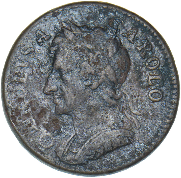 1672 Farthing - Charles II British Copper Coin