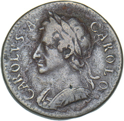 1675 Farthing - Charles II British Copper Coin - Nice