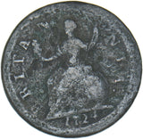 1724 Farthing - George I British Copper Coin