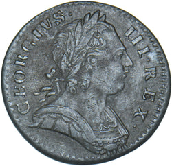 1773 Farthing - George III British Copper Coin - Nice