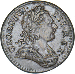 1773 Farthing - George III British Copper Coin - Very Nice