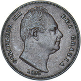 1837 Farthing - William IV British Copper Coin - Nice