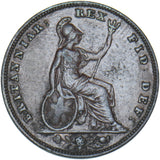 1837 Farthing - William IV British Copper Coin - Nice