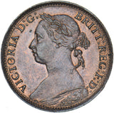 1887 Farthing - Victoria British Bronze Coin - Very Nice