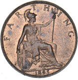 1895 Farthing - Victoria British Bronze Coin - Superb