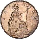 1896 Farthing - Victoria British Bronze Coin - Superb