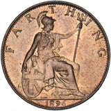 1896 Farthing - Victoria British Bronze Coin - Superb
