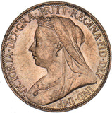 1896 Farthing - Victoria British Bronze Coin - Superb