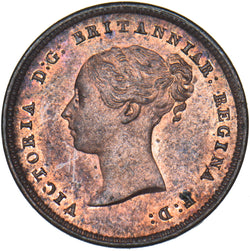 1843 Half Farthing - Victoria British Copper Coin - Superb