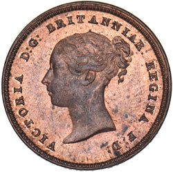 1844 Half Farthing - Victoria British Copper Coin - Superb