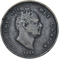 1835 Third Farthing - William IV British Copper Coin