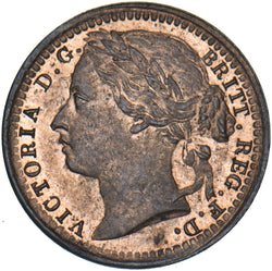 1881 Third Farthing - Victoria British Bronze Coin - Superb