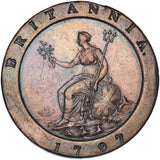 1797 Cartwheel Twopence - George III British Copper Coin