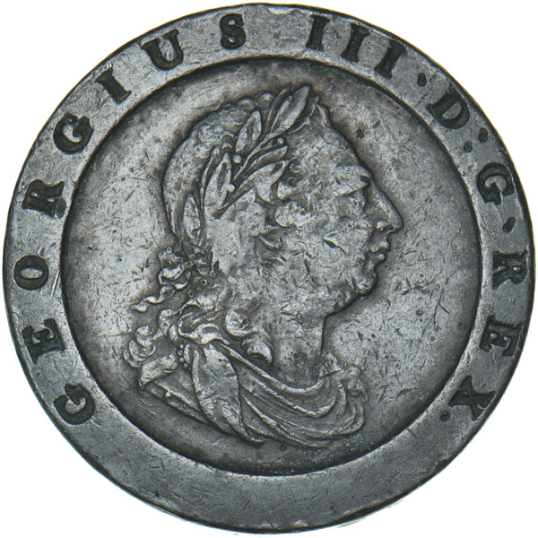 1797 Cartwheel Twopence - George III British Copper Coin - Nice