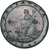1797 Cartwheel Twopence - George III British Copper Coin