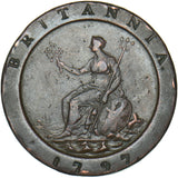 1797 Cartwheel Twopence - George III British Copper Coin