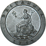 1797 Cartwheel Twopence - George III British Copper Coin - Very Nice