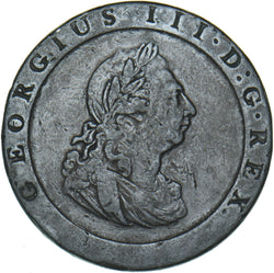 1797 Penny - George III British Copper Coin - Nice