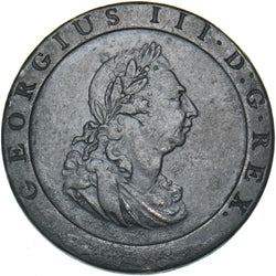 1797 Penny - George III British Copper Coin - Nice