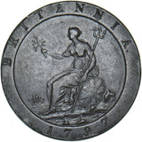 1797 Penny - George III British Copper Coin - Nice