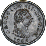 1806 Penny - George III British Copper Coin - Very Nice