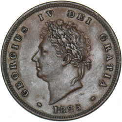 1825 Penny - George IV British Copper Coin - Very Nice