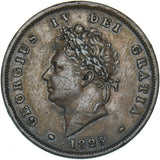 1825 Penny - George IV British Copper Coin - Nice