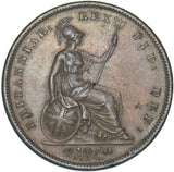 1826 Penny (Plain Saltire) - George IV British Copper Coin - Very Nice
