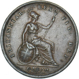 1826 Penny (Thin Line) - George IV British Copper Coin - Nice