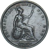1826 Penny (Thick Line) - George IV British Copper Coin - Nice