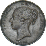 1841 Penny (No Colon) - Victoria British Copper Coin - Very Nice
