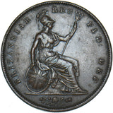 1841 Penny (No Colon) - Victoria British Copper Coin - Very Nice