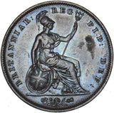 1841 Penny (No Colon) - Victoria British Copper Coin - Nice