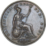 1853 Penny (OT) - Victoria British Copper Coin - Very Nice