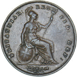 1855 Penny (OT) - Victoria British Copper Coin - Nice