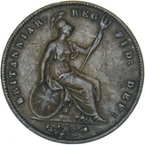 1858 Penny - Victoria British Copper Coin