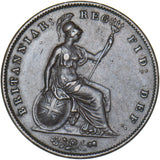 1858 Penny - Victoria British Copper Coin - Nice